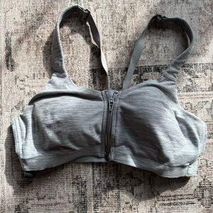 Victoria's Secret Light Gray Zipper Sports Bra